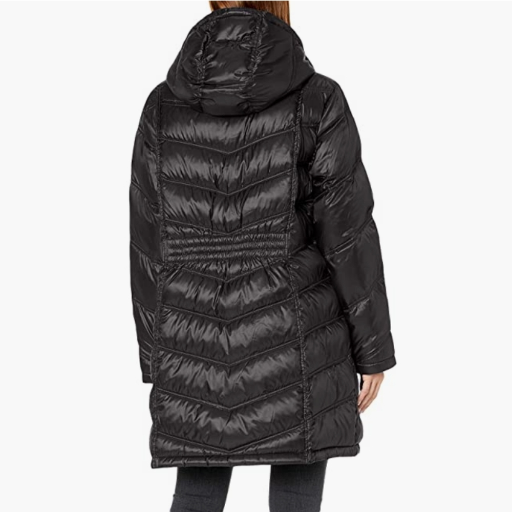 NEW Calvin Klein Women's Hooded Chevron Quilted Packable Down Jacket 3X - Picture 2 of 9